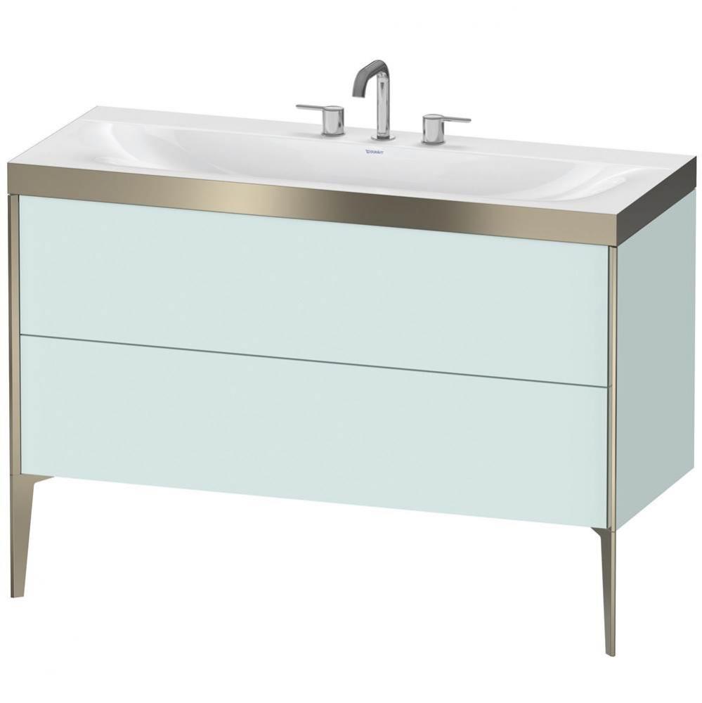 Duravit XViu C-Bonded Floorstanding Vanity  Light Blue Matte