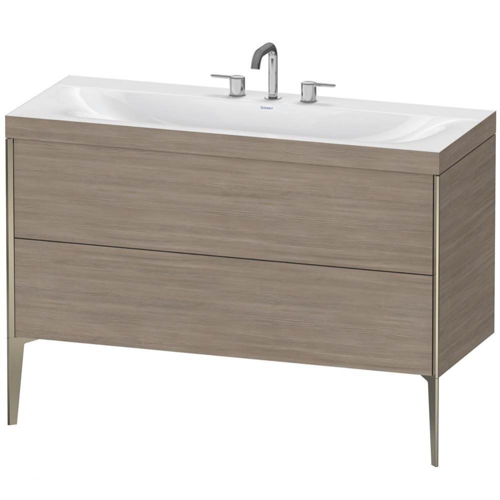 Duravit XViu C-Bonded Floorstanding Vanity  Pine Silver