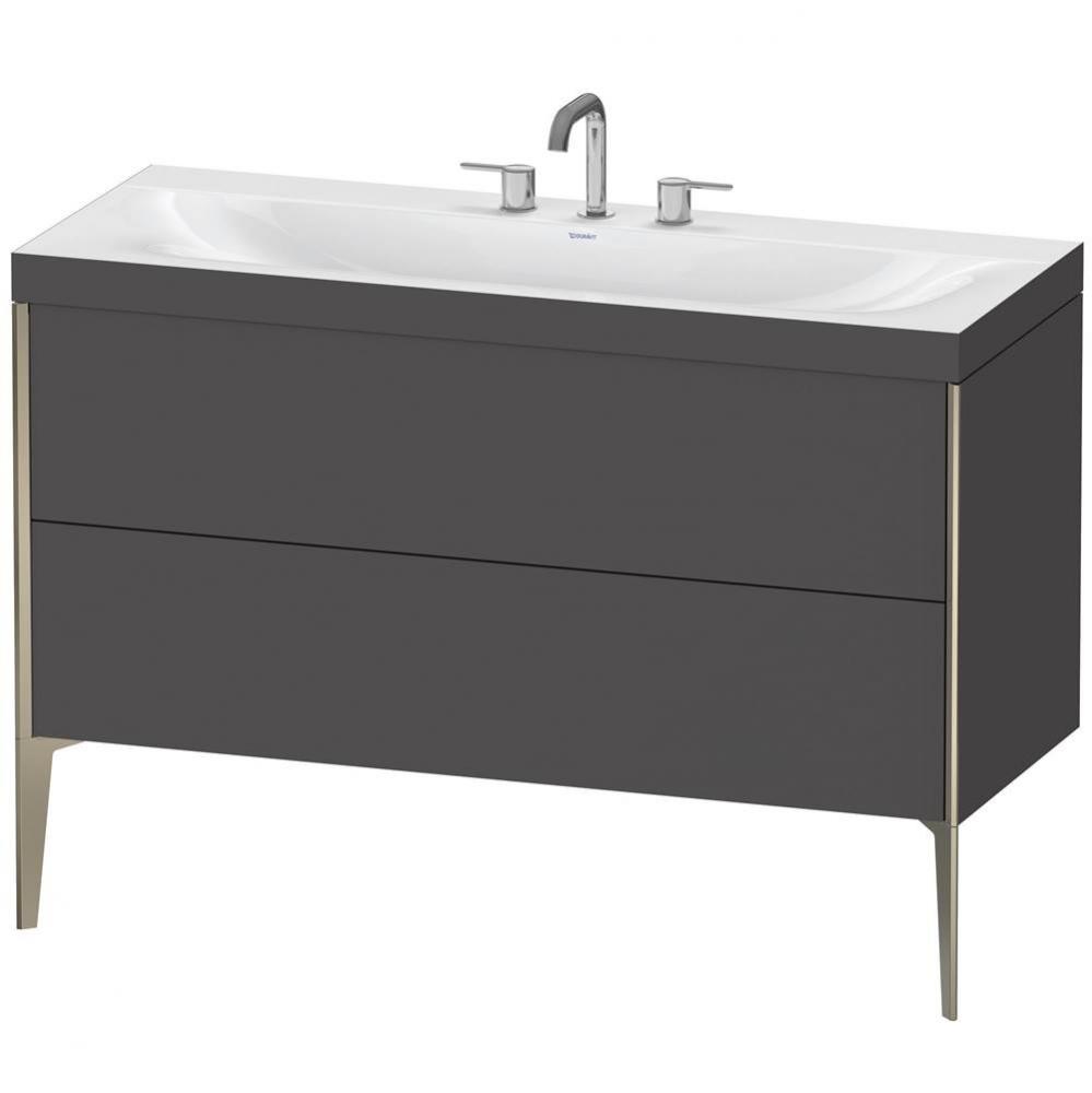 Duravit XViu C-Bonded Floorstanding Vanity  Graphite Matte