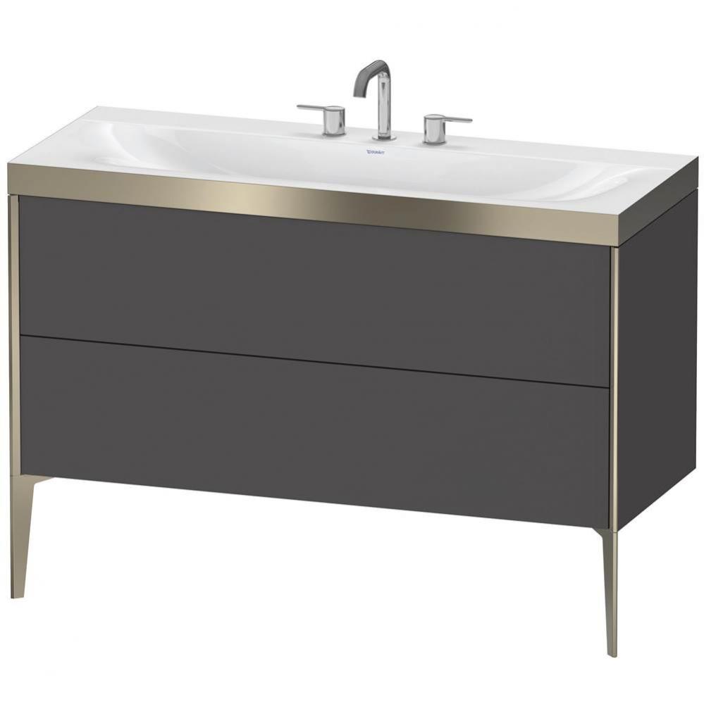 Duravit XViu C-Bonded Floorstanding Vanity  Graphite Matte