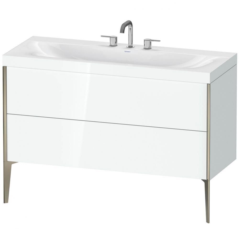 Duravit XViu C-Bonded Floorstanding Vanity  White High Gloss