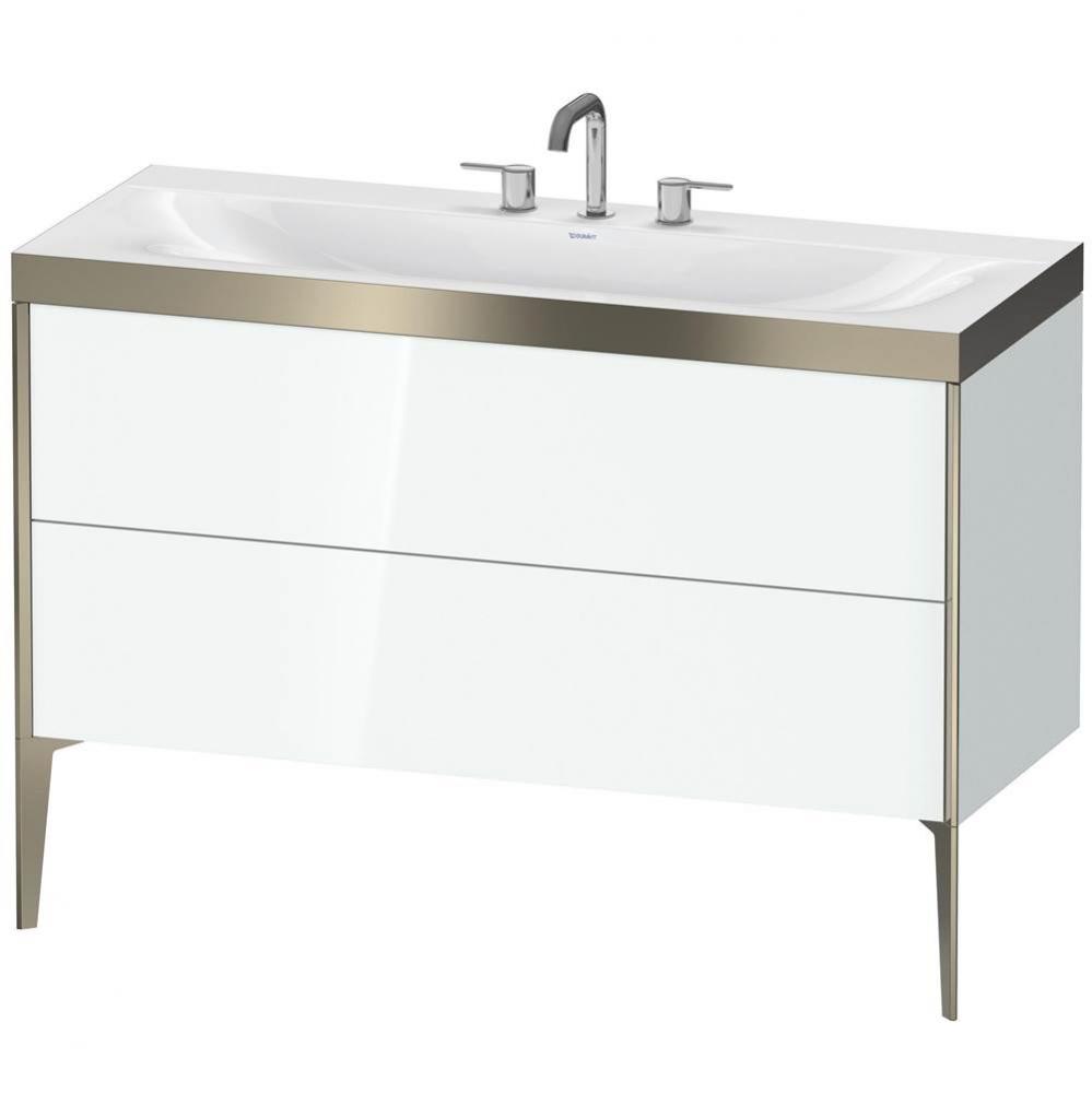 Duravit XViu C-Bonded Floorstanding Vanity  White High Gloss