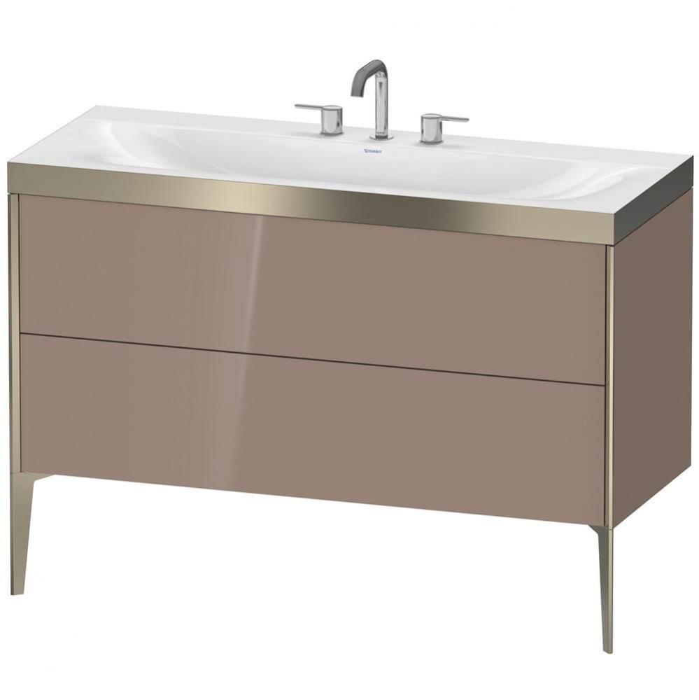 Duravit XViu C-Bonded Floorstanding Vanity  Cappuccino High Gloss