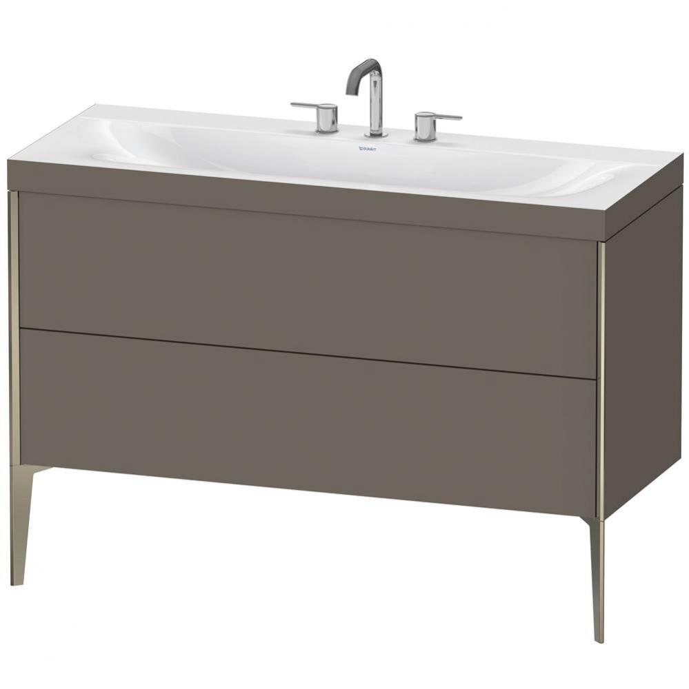 Duravit XViu C-Bonded Floorstanding Vanity  Flannel Gray Satin Matte