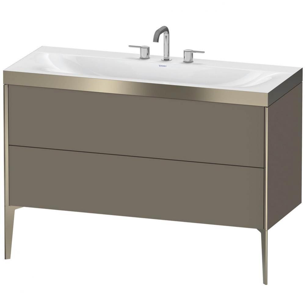 Duravit XViu C-Bonded Floorstanding Vanity  Flannel Gray Satin Matte