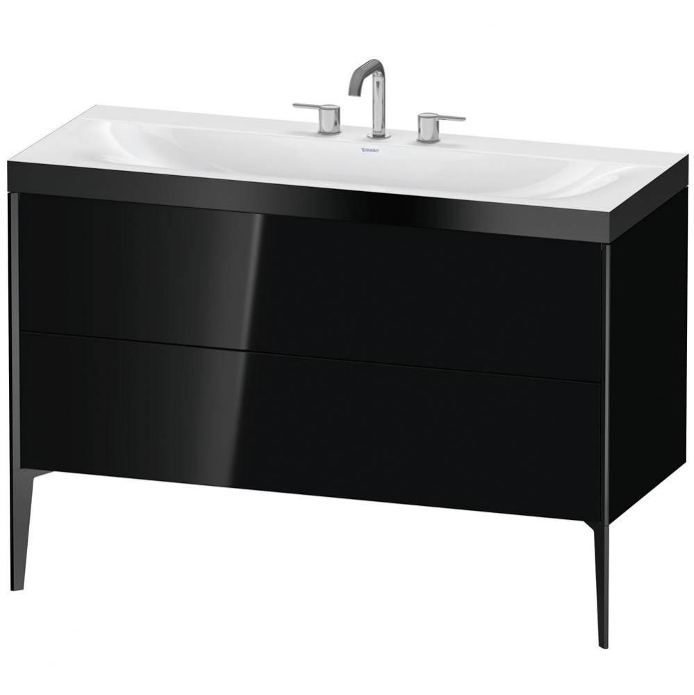 Duravit XViu C-Bonded Floorstanding Vanity  Cappuccino High Gloss