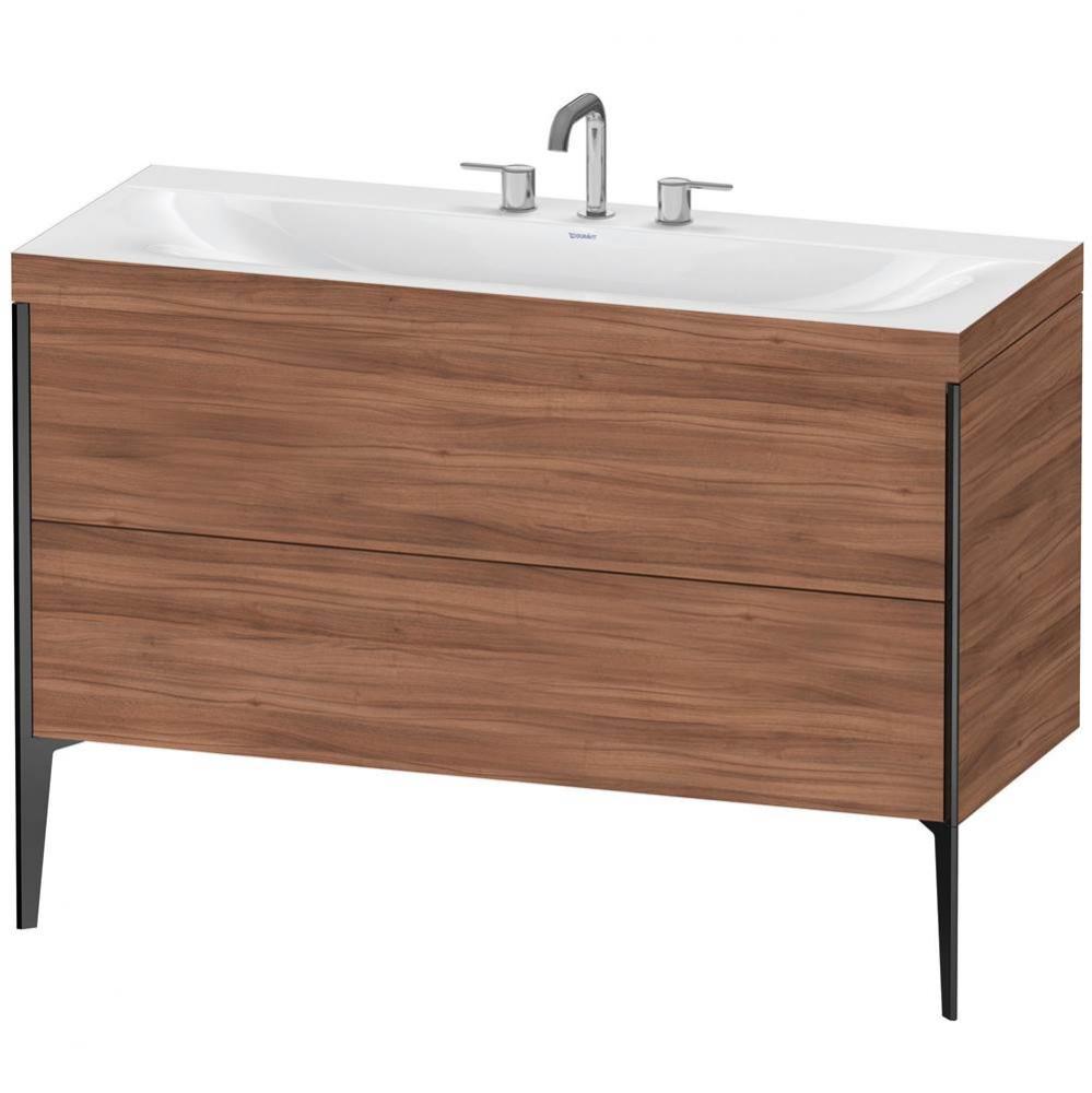 Duravit XViu C-Bonded Floorstanding Vanity  Natural Walnut