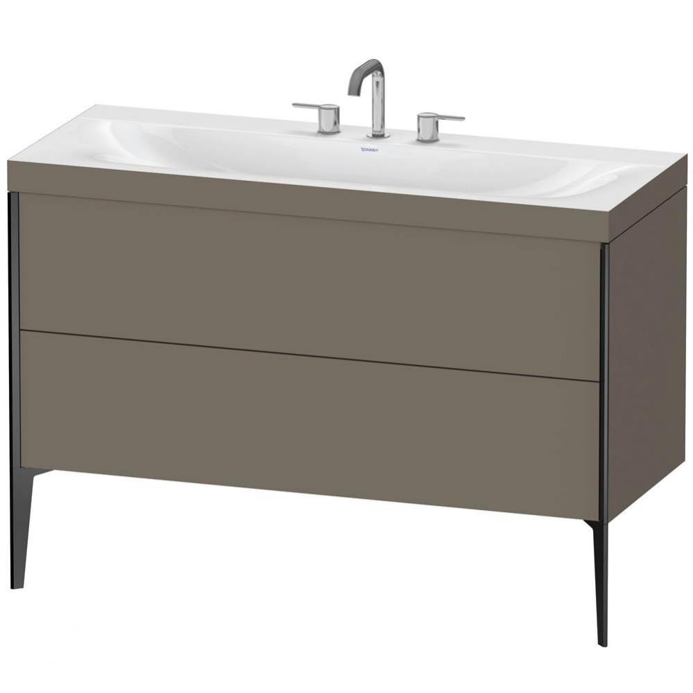 Duravit XViu C-Bonded Floorstanding Vanity  Flannel Gray Satin Matte