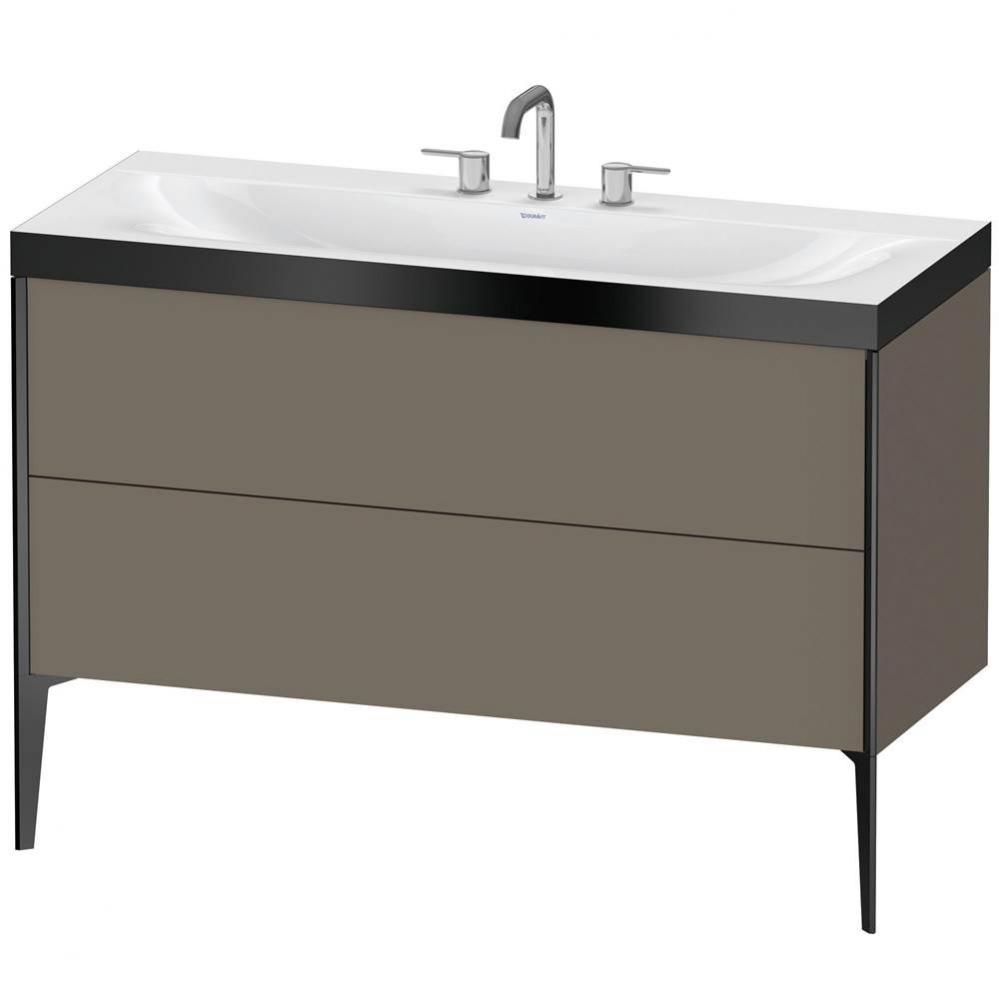 Duravit XViu C-Bonded Floorstanding Vanity  Flannel Gray Satin Matte