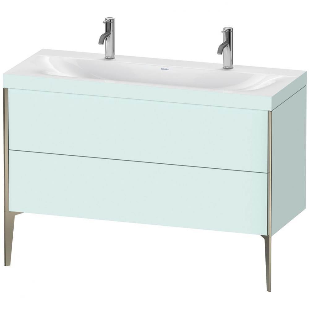 Duravit XViu Two Drawer C-Bonded Floorstanding Vanity Kit Light Blue