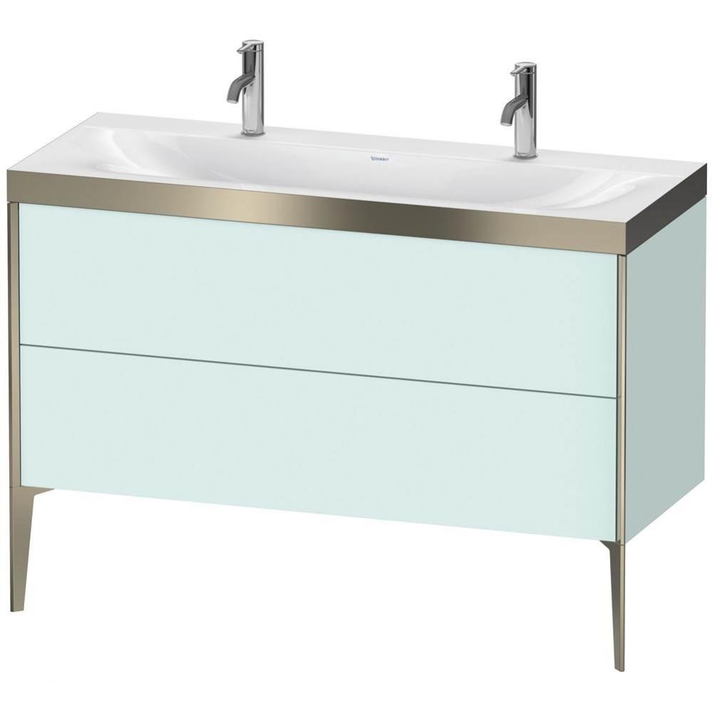 Duravit XViu Two Drawer C-Bonded Floorstanding Vanity Kit Light Blue