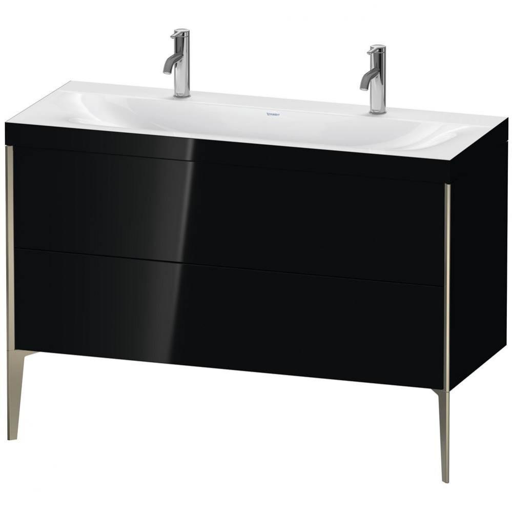 Duravit XViu Two Drawer C-Bonded Floorstanding Vanity Kit Black