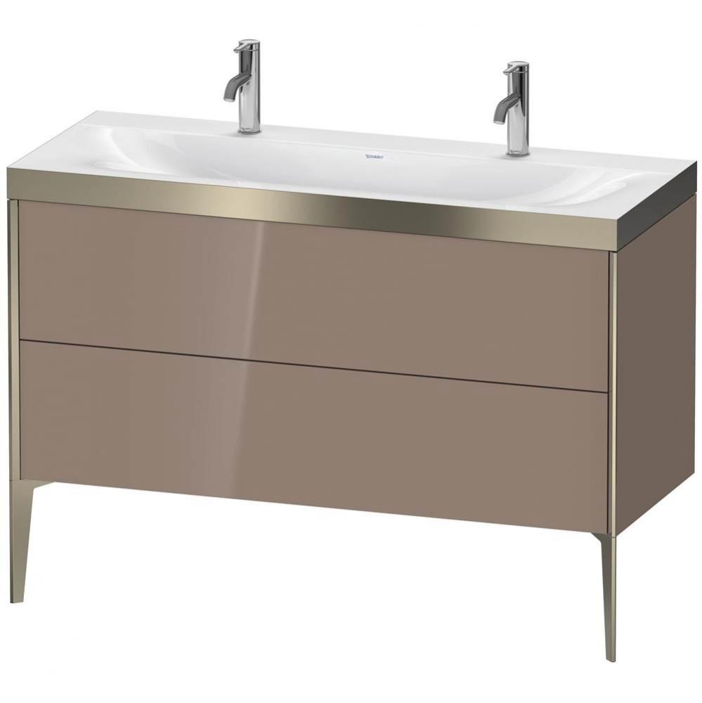 Duravit XViu Two Drawer C-Bonded Floorstanding Vanity Kit Cappuccino