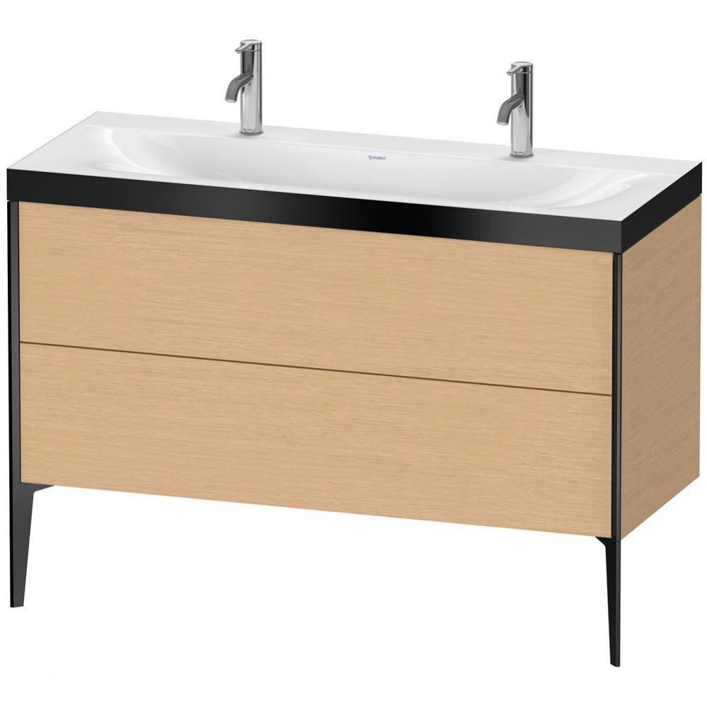 Duravit XViu Two Drawer C-Bonded Floorstanding Vanity Kit Brushed Oak