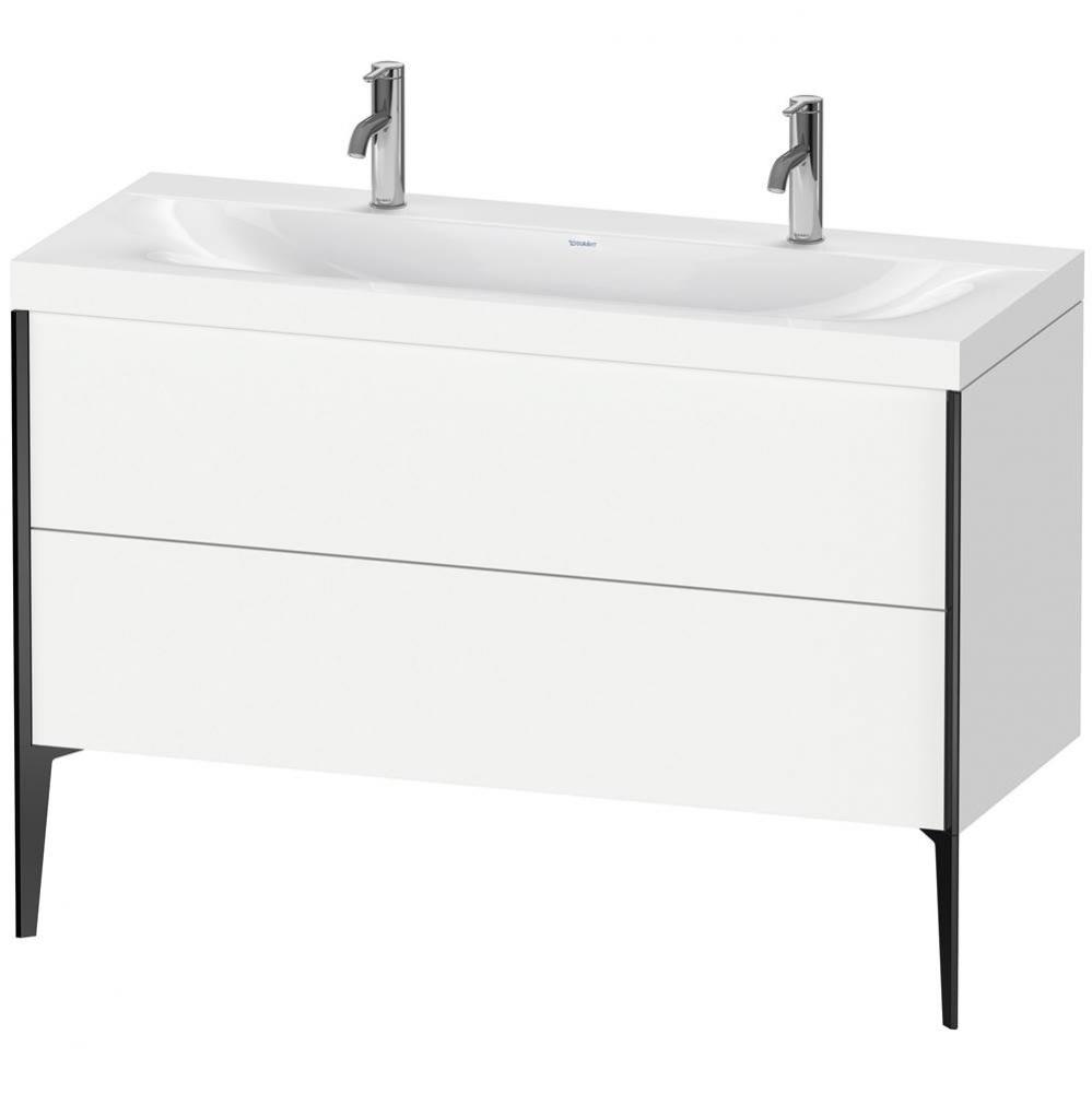 XViu Two Drawer C-Bonded Floorstanding Vanity Kit White