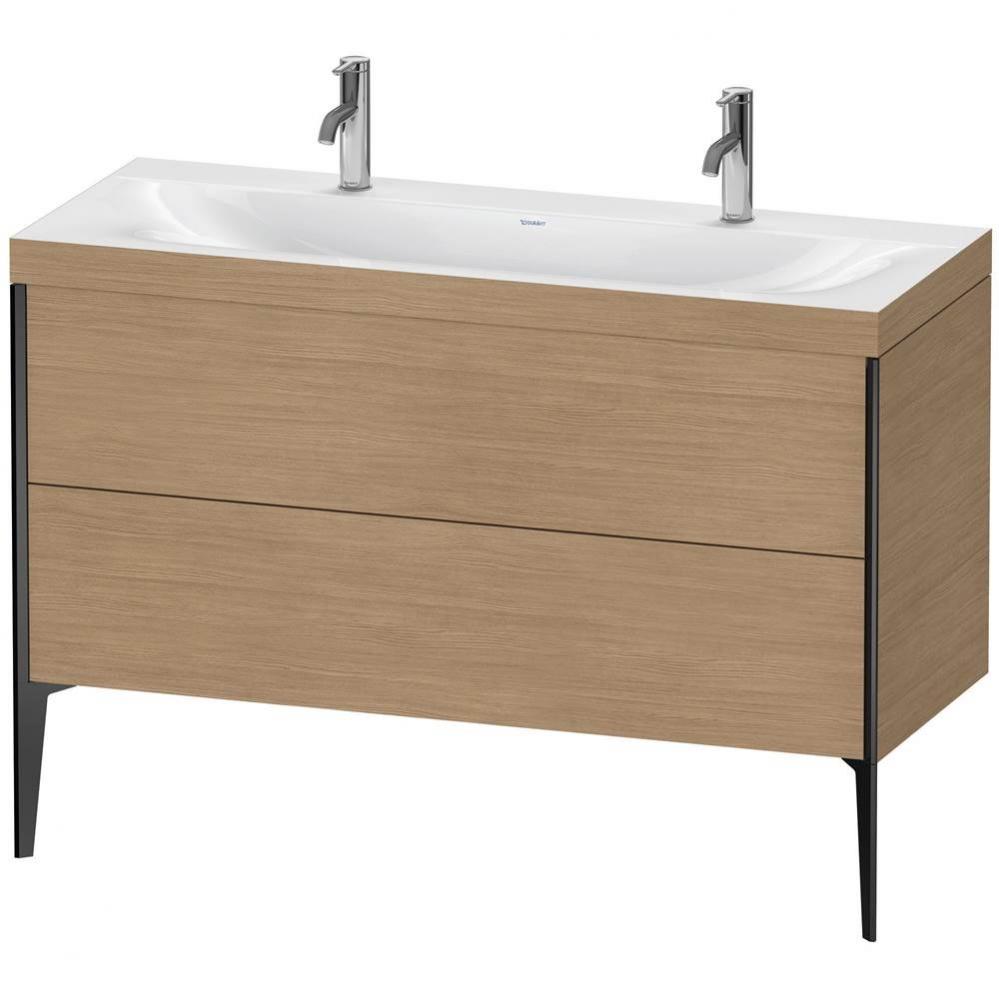 Duravit XViu Two Drawer C-Bonded Floorstanding Vanity Kit European Oak