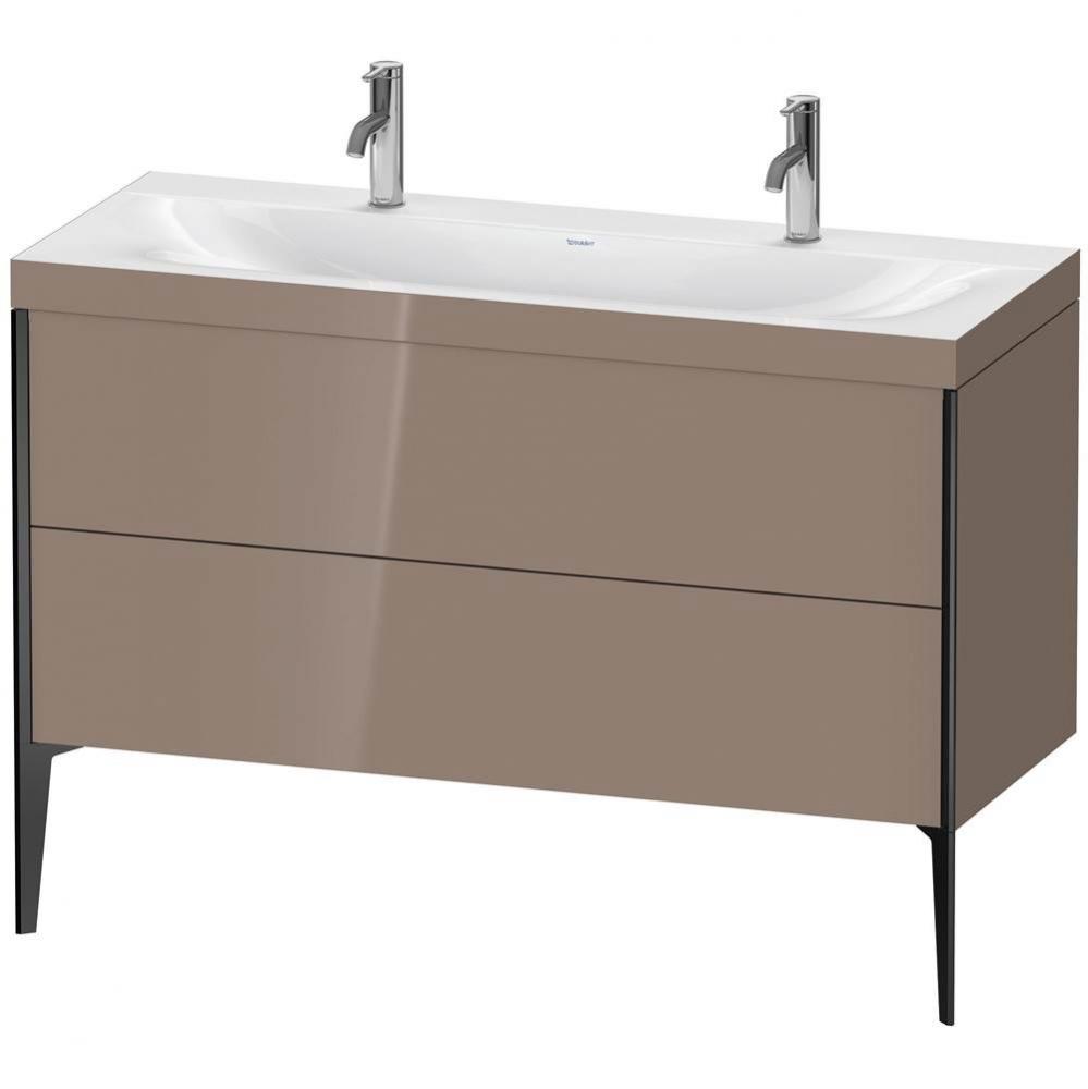 Duravit XViu Two Drawer C-Bonded Floorstanding Vanity Kit Cappuccino