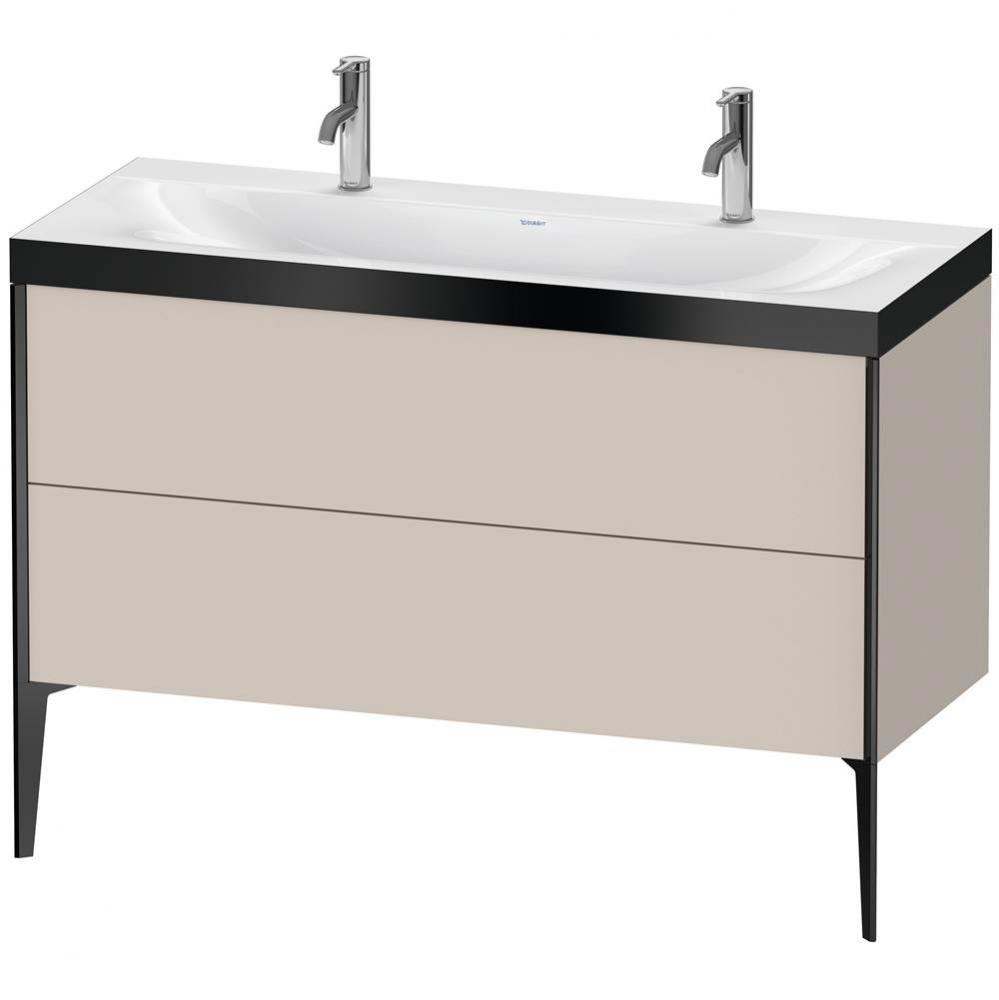 XViu Two Drawer C-Bonded Floorstanding Vanity Kit Taupe