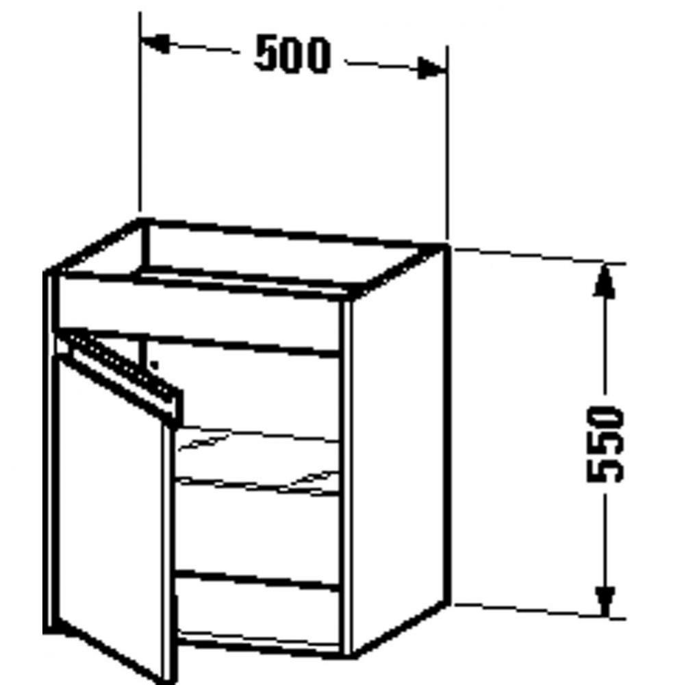 KT floor cabinet 360x500x550 White