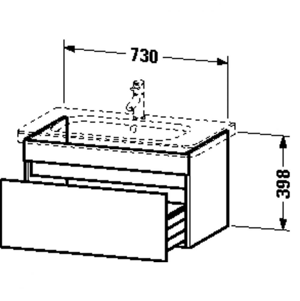 Duravit DuraStyle Wall-Mount Vanity Unit Walnut