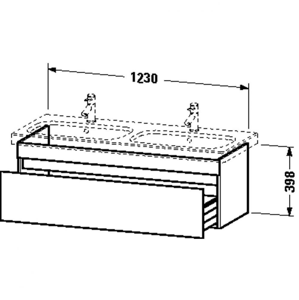 Duravit DuraStyle One Drawer Wall-Mount Vanity Unit White