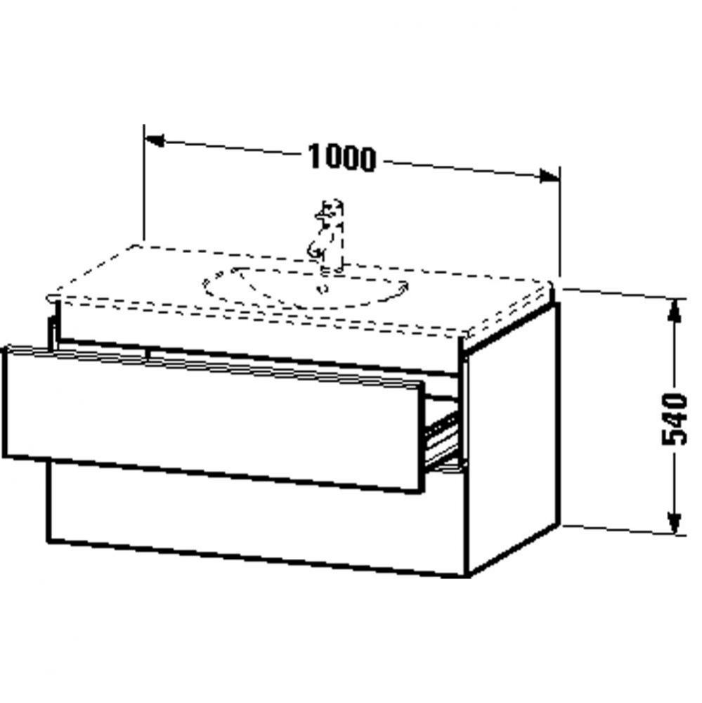 DN Vanity unit 545x1000 White