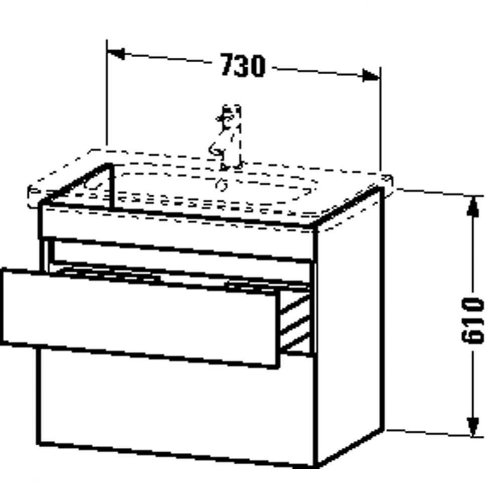 Duravit DuraStyle Wall-Mount Vanity Unit Graphite