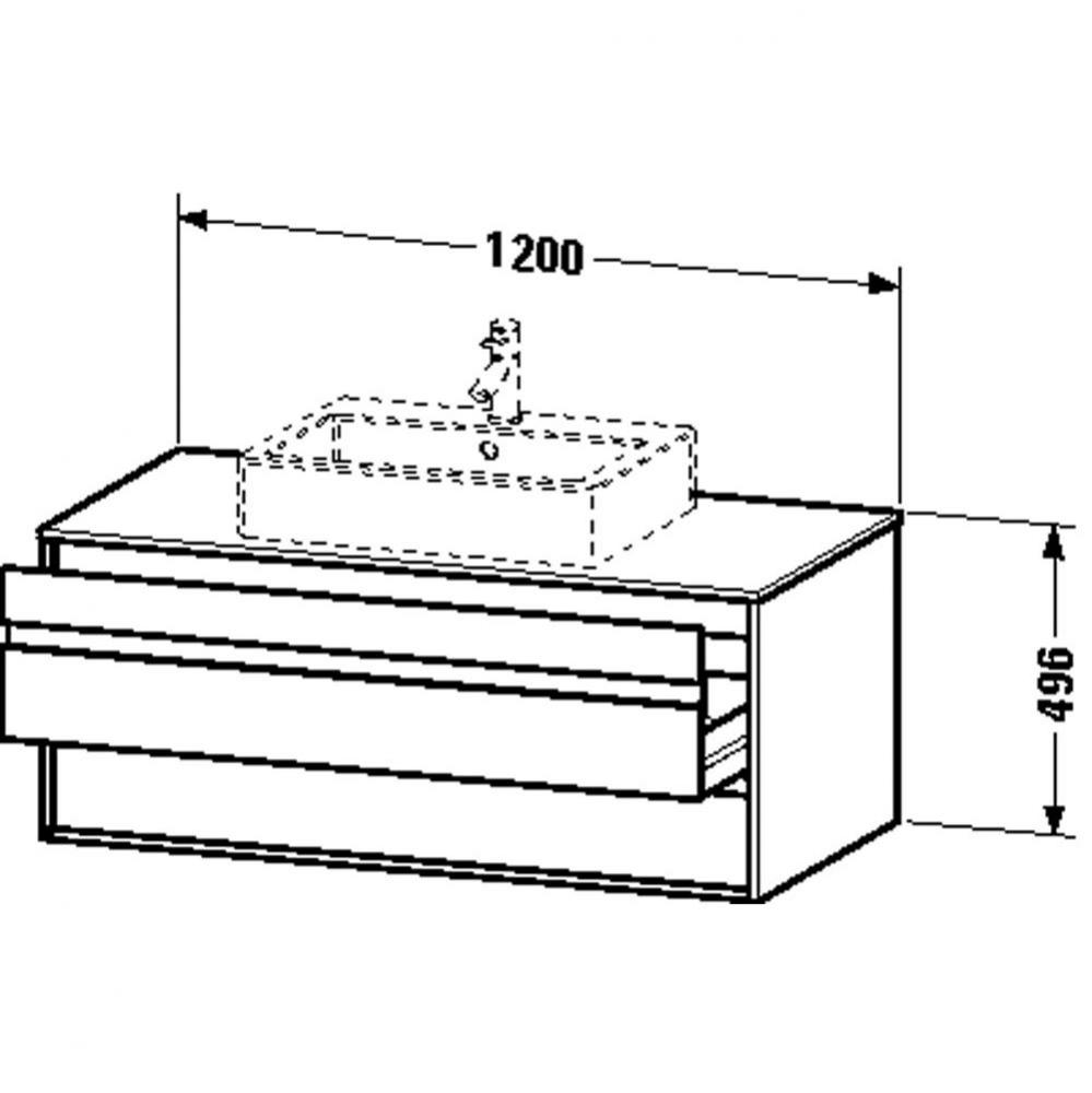 Duravit Ketho Vanity Unit Wall-Mounted  Graphite Matte