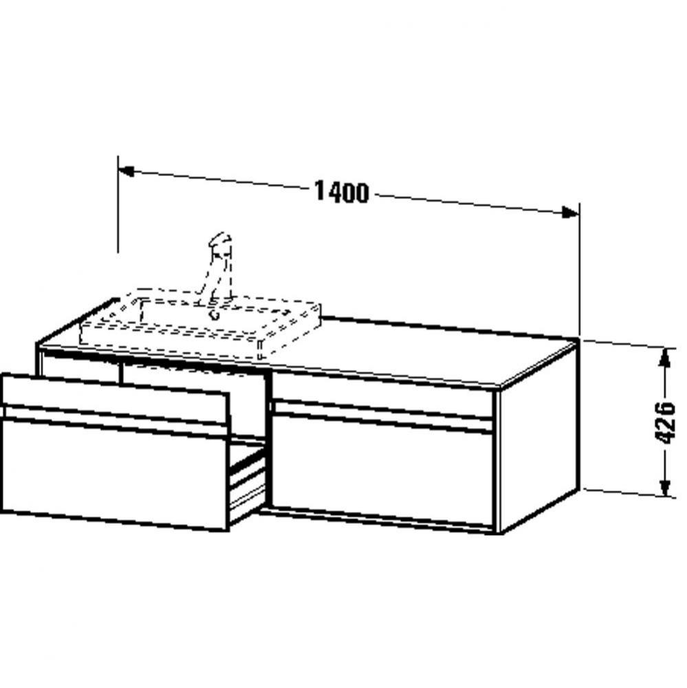 Duravit Ketho Vanity Unit Wall-Mounted  White Matte