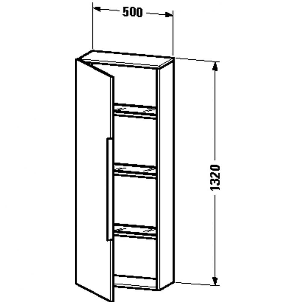 HD2 Semi-tall cab Eur Oak - 52''x19 5/8''x9 1/2''