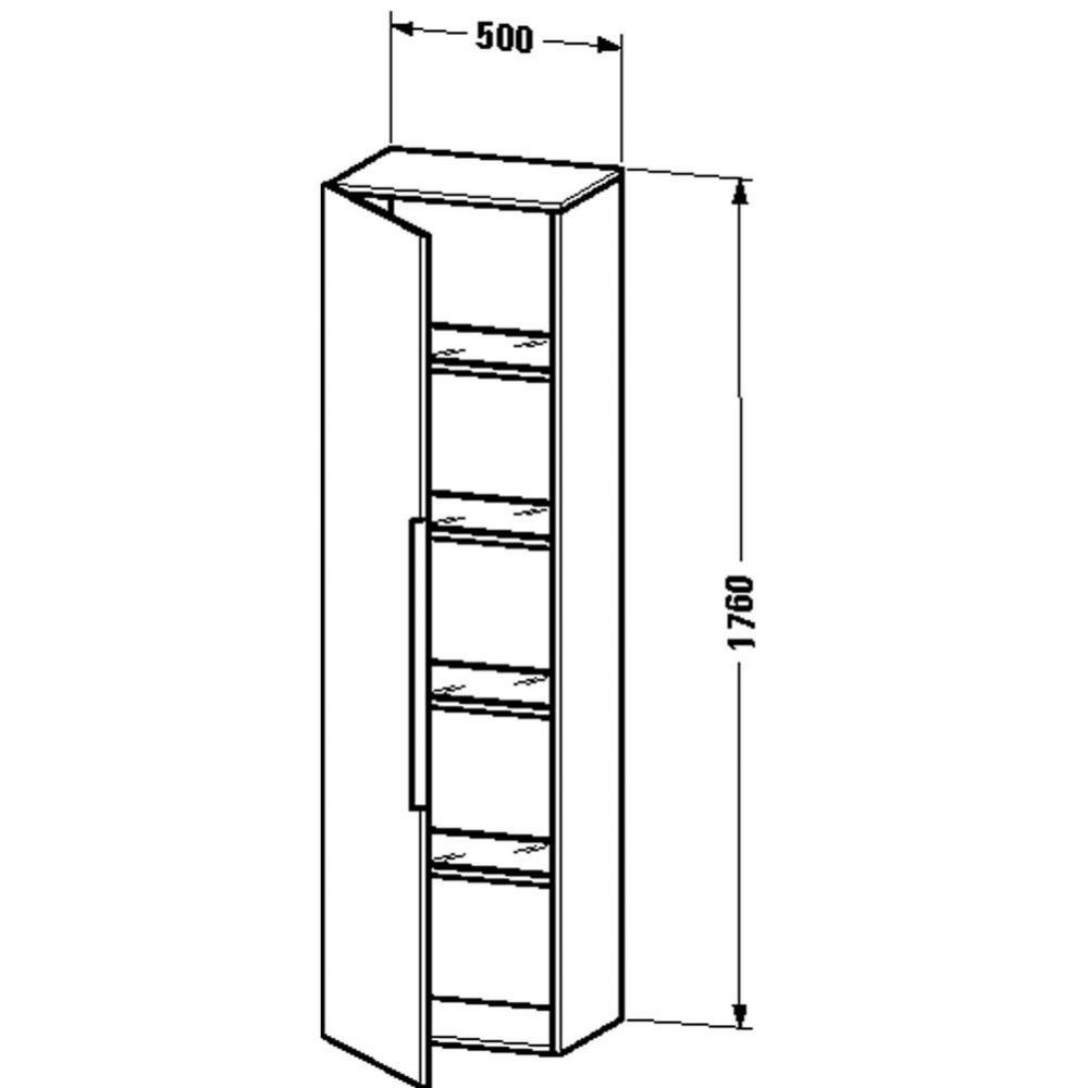 Duravit Happy D.2 Tall Cabinet White