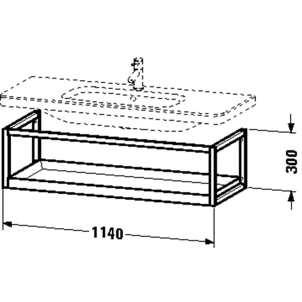 DS Furn-Acces shelf WM #232012 1140X440 Bas Matt, Euro