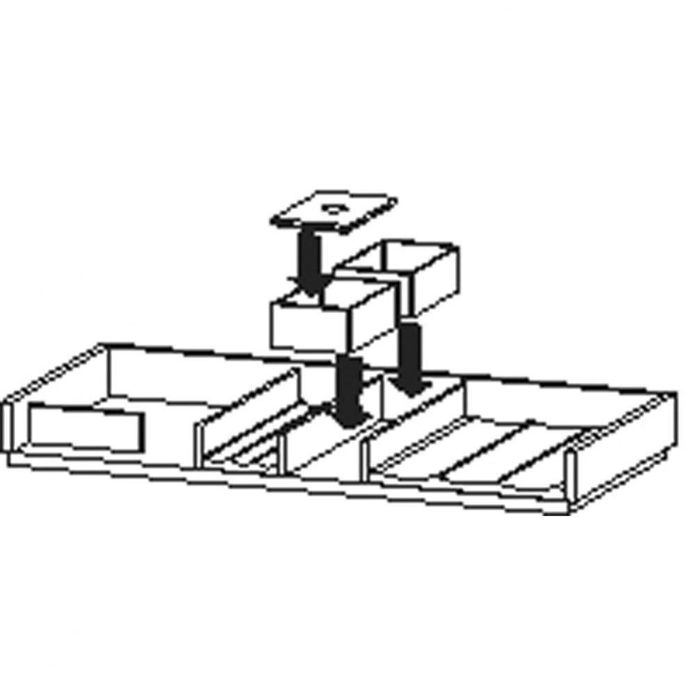 Interior system 750mm w/o siphon cut-out, Maple