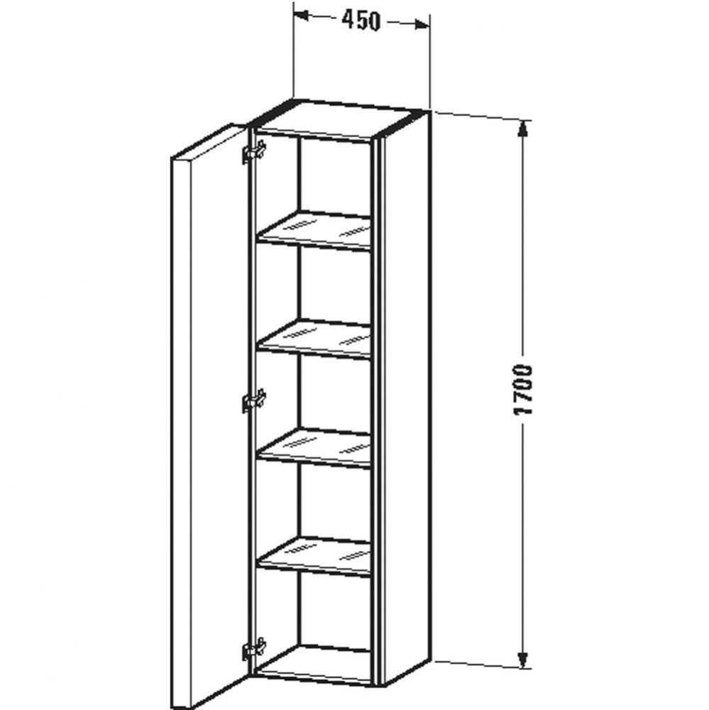 S1 tall cabinet 16 1/2''x17 3/4''x66 7/8'' - American