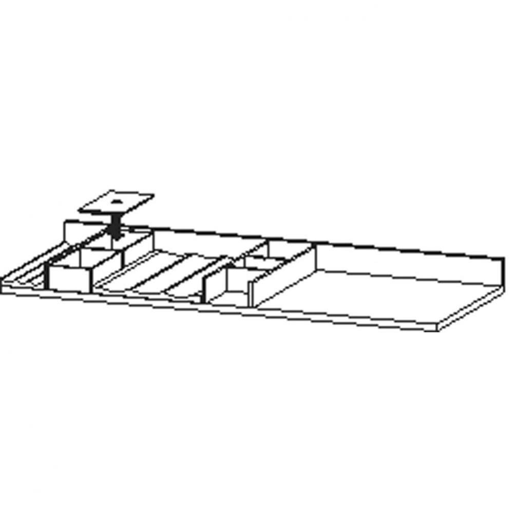 Interior system 1000mm w/o siphon cut-out, Walnut