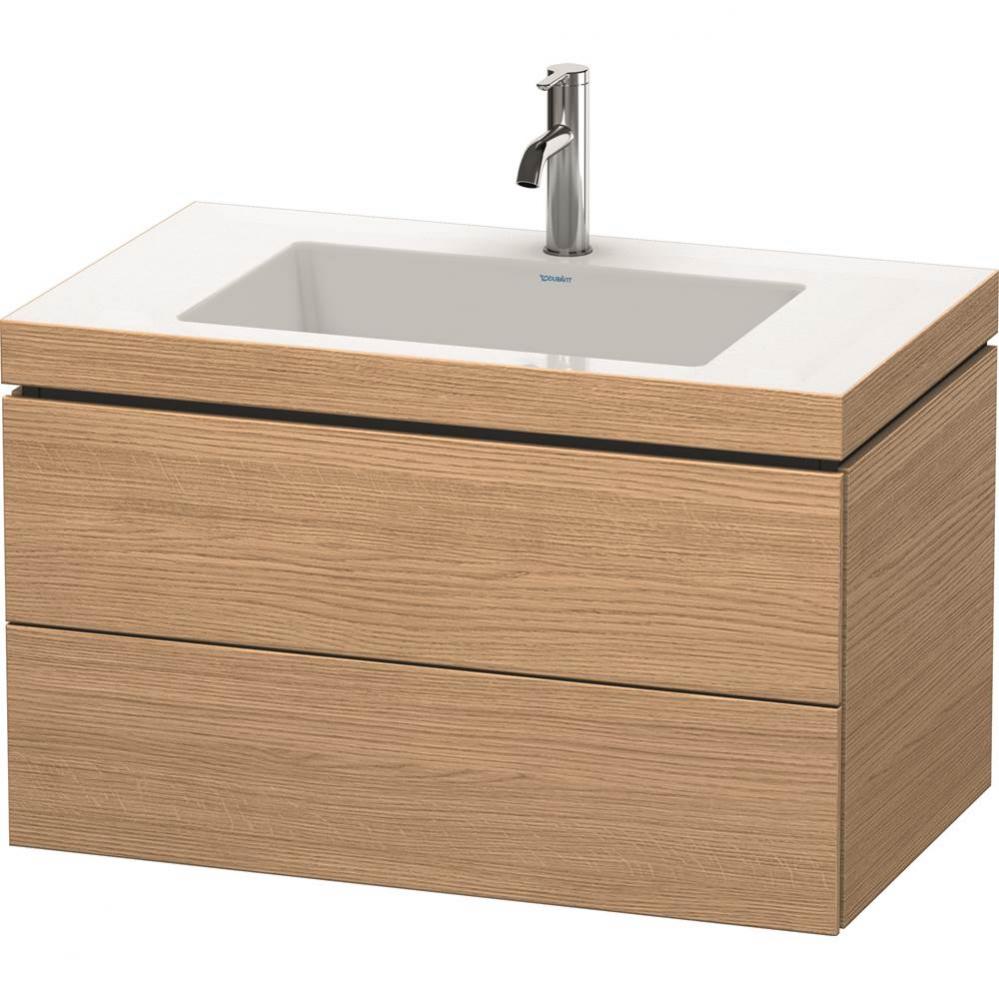 Duravit L-Cube C-Bonded Wall-Mounted Vanity  European Oak