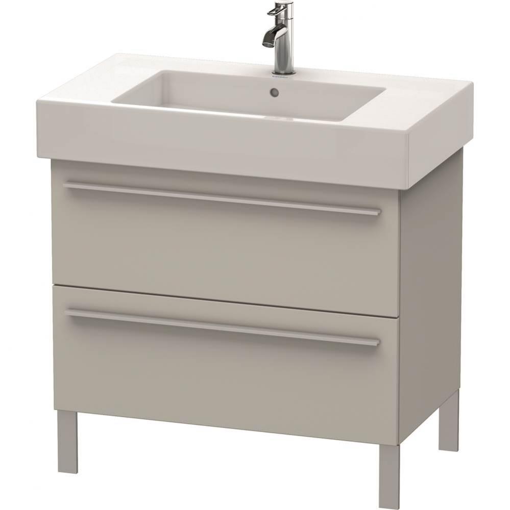 Duravit X-Large Two Drawer Floorstanding Vanity Unit Concrete Gray