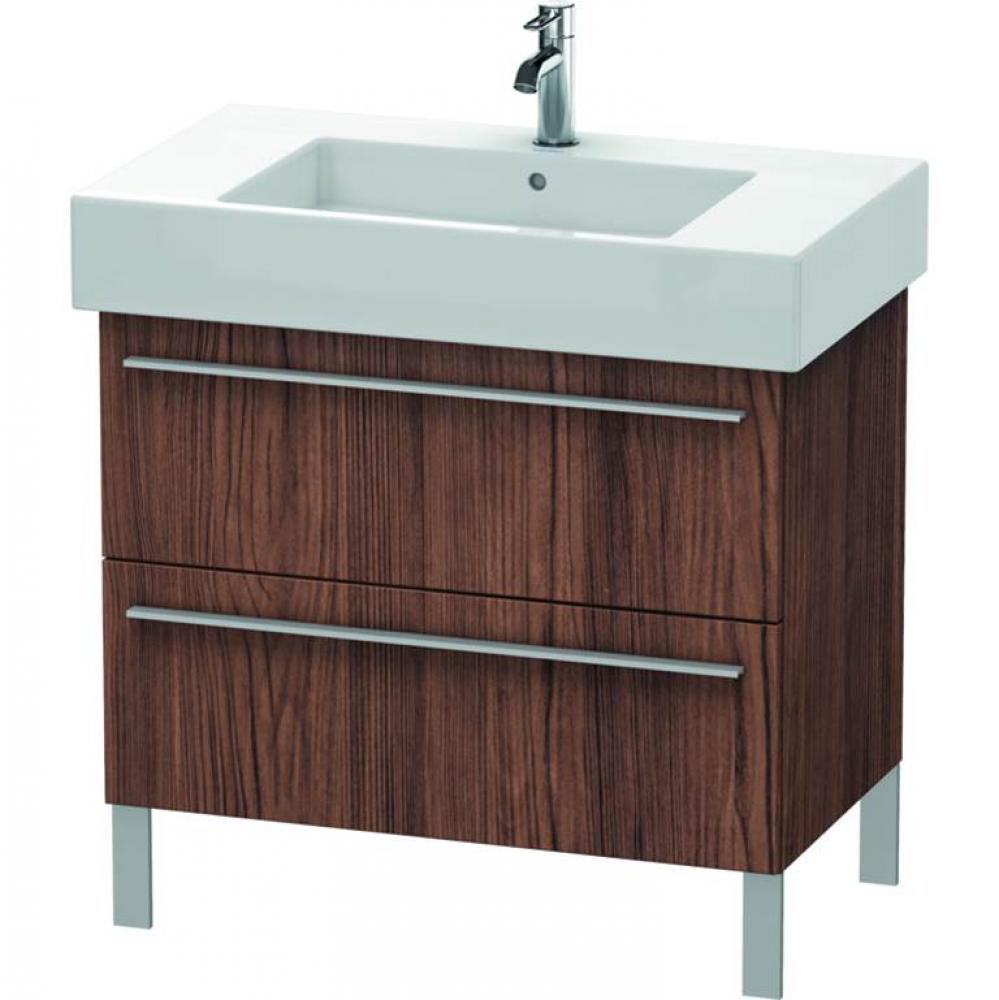 Duravit X-Large Two Drawer Floorstanding Vanity Unit Walnut Dark