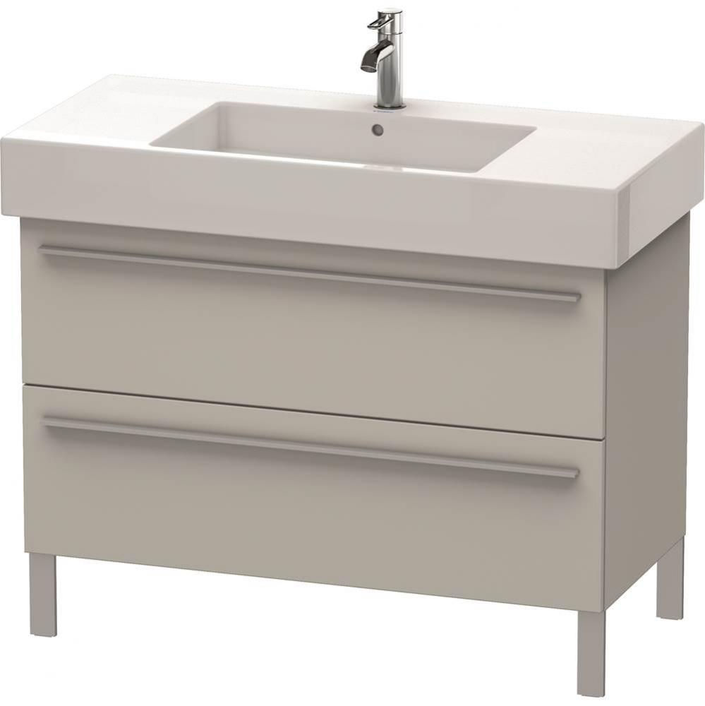 Duravit X-Large Two Drawer Floorstanding Vanity Unit Concrete Gray