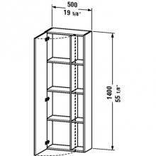 Duravit DS1238R1414 - DS Tall Cabinet Terra M - HxWxD: 55 1/8''x19 5/8''x9 1/2''