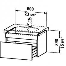 Duravit DS638303131 - Duravit DuraStyle Vanity Unit Wall-Mounted  Pine Silver