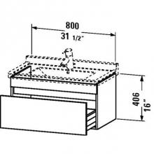 Duravit DS638802218 - Duravit DuraStyle One Drawer Wall-Mount Vanity Unit White