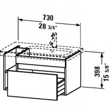 Duravit DS639303131 - DS Vanity unit #232580, Pine silver 398x730x448mm,