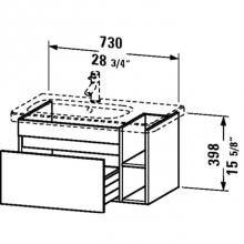 Duravit DS639404949 - DS Vanity unit #232580,Graphit matt 398x730x448mm,