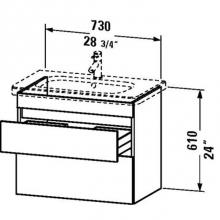 Duravit DS648105151 - Duravit DuraStyle Vanity Unit Wall-Mounted  Pine Terra