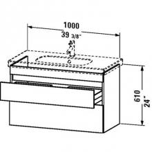 Duravit DS648502218 - Duravit DuraStyle Two Drawer Wall-Mount Vanity Unit White