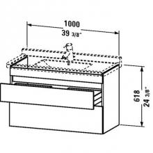 Duravit DS648902218 - Duravit DuraStyle Two Drawer Wall-Mount Vanity Unit White