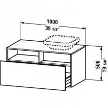 Duravit DS6784R2218 - Duravit DuraStyle Vanity Unit Wall-Mounted  White High Gloss