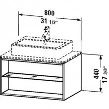 Duravit XL671804343 - XL Vanity unit for cons, Brush Oak 440x800x548mm, 2