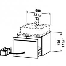 Duravit XL671904343 - XL Vanity unit for cons, Brush Oak 440x600x548mm, 1